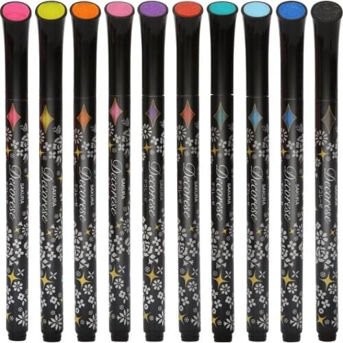 Sakura Decorese Colorful Gel Pen For Nail/Wood/Glass/Metal DIY Design Bling Bling Effect DB206