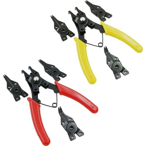 Four-in-one multifunctional snap ring pliers Four-head snap ring pliers Circlip pliers for internal use and external use