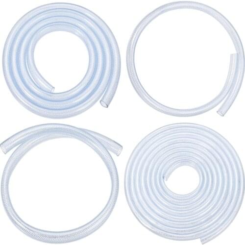 Uxcell 1Pcs PVC Tubing Clear Braided Flexible Heavy-Duty Hose Tube RV Water Line for Oil Fuel Water and Air Lines etc
