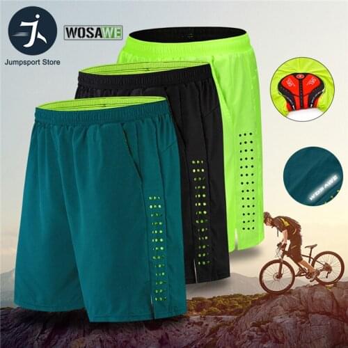 WOSAWE Mens Cycling Shorts With Non-remove Underwear MTB Mountain Bike Ropa Breathable Loose Fit Bicycle Riding Short Trousers