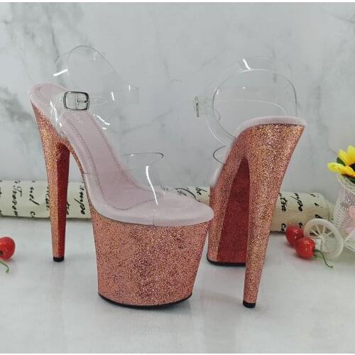 Leecabe 8Inch/20cm Womens Platform Sandals party High Heels Shoes Pole Dancing Shoes
