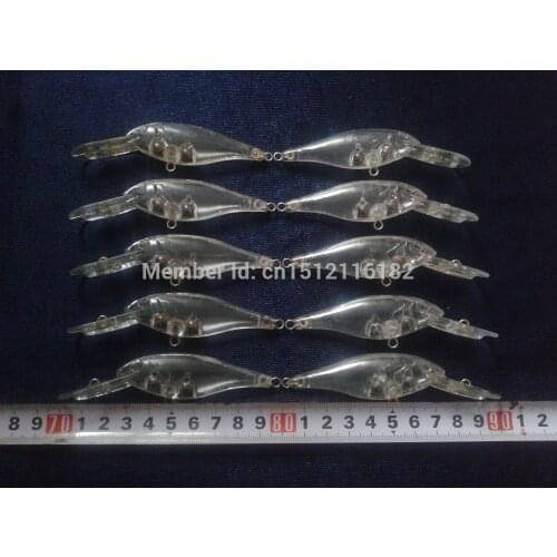 10pcs Unpainted Crankbait Fishing Lure Body 4 Inch 1/3 OZ Blank lures JS#187