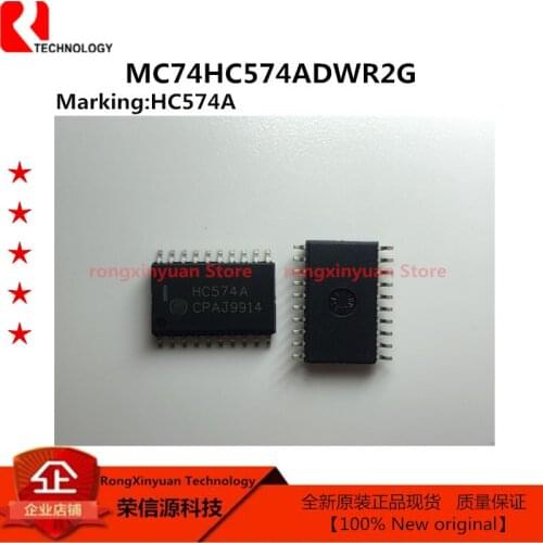 10 pcs MC74HC574ADWR2G HC574A SOP-20 MC74HC574ADW MC74HC574A 74HC574A Octal 3-State Noninverting D Flip-Flop 100% New original
