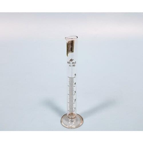 2pcs High borosilicate glass measuring cylinder,Capacity 5ml,Graduated Glass Laboratory Cylinder