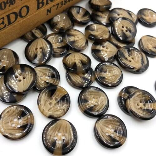 25PCS Mix 22mm Resin Retro Overcoat Buttons Garment Sewing Accessories DIY Crafts PH202