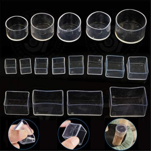 4 Pcs Rubber Chair Leg Caps Round Bottom Protector Pads Furniture Table Feet Non-Slip Covers Plugs Dust Cover Furniture Leveling