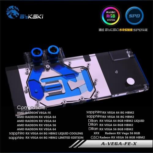 A-VEGA-FE-X geuine bykski gpu block for amd radeon vega frontier edition / amd radeon rx vega 64 water cooling cooler