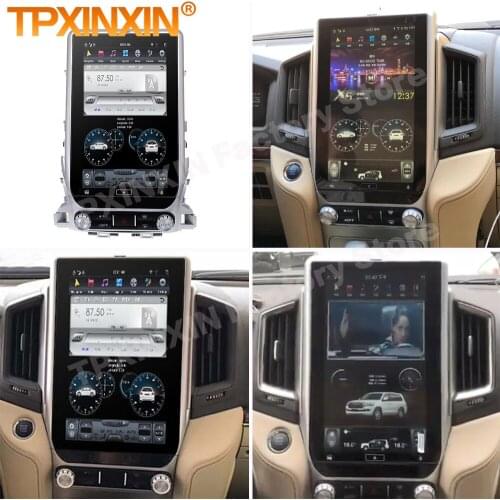 Carplay 2 Din Android 9 Tesla Multimedia Stereo For Toyota Land Cruiser LC200 2016 2017 2018 GPS Navi IPS Video Player Head Unit