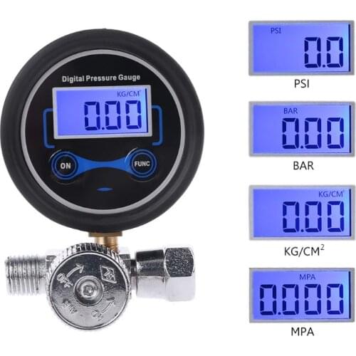 Digital 1/4" 200PSI Air Pressure Regulator Gauge Control Valve for Spray Gun
