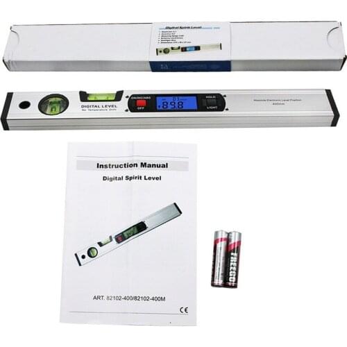 400mm Digital Protractor Angle Finder Inclinometer Electronic Level 360 Degree Without Magnets Level Angle Slope Test Ruler