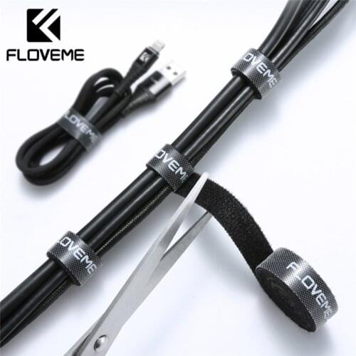 FLOVEME Cable Organizer Wire Winder Clip Wired Earphone Holder Mouse Cord Clip Micro USB Type C Cable Protector Hold For Samsung