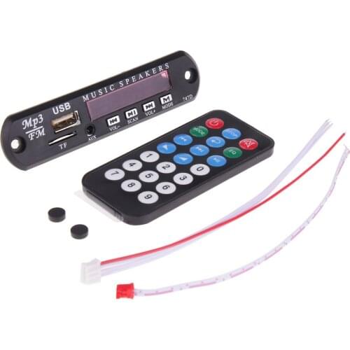 Forskrto Micro USB Power Supply TF FM Radio MP3 Player Decoder Board 12V Audio Module With Remote Control for Car Music