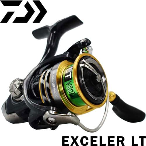 DAIWA Fishing Reel EXCELER LT (Light&Tough) 1000D-6000D-H Light Strong LC-ABS Metail Spool 4KG-12KG Ultraleve 185g-320g