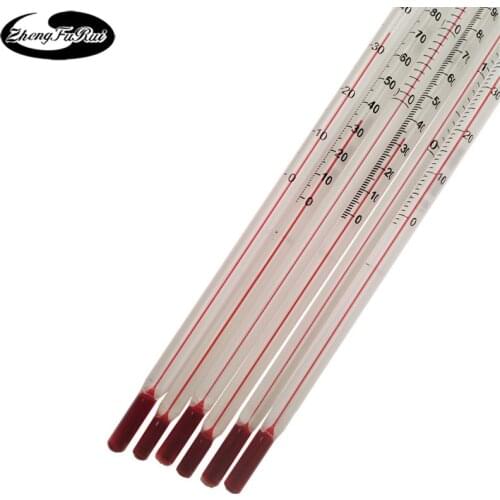 Red liquid red water kerosene alcohol thickened glass rod water thermometer laboratory penetration thermometer 100 degrees