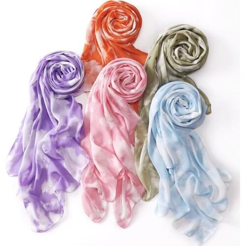 Summer Chiffon Scarves Muslim Womens Hijabs Scarf Shawls Beautiful Voile Chic Headwraps Soft Plain Premium Chiffon Headscarf