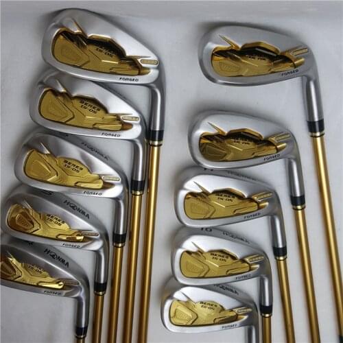 New Mens Golden Golf Clubs HONMA S-05 4star Golf Irons Set 4-11.A.Sw/10Pcs HONMA Irons Graphite Golf Shaft R/S with Head Cover