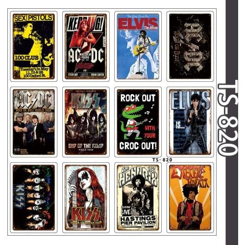 12Pcs/set Band toy sticker for laptop/refrigerator/thermo cup/iPhone/guitar/hand account sticker