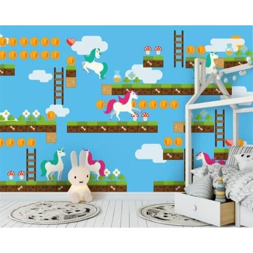 3DBEIBEHANG Custom wallpaper mural traffic city hot air balloon mural happy farm Nordic simple modern childrens room background