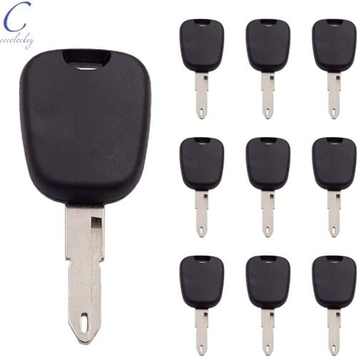 Cocolockey Car Transponder Key Shell Fob No Chip Fit for Peugeot 106 206 206CC Chip Keys Uncut Blade 206 Model 10pcs/lots