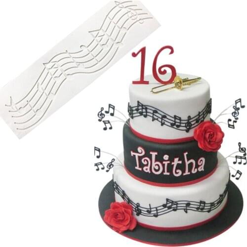 Wholesale 10 pcs/lot Musical Note Lace Fondant Cake Decorating Tools,100% Food-Grade Silicone Baking Molds