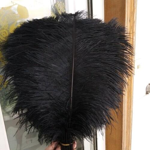 Wholesale beautiful black ostrich feathers 100 pieces 16-18 inch / 40-45 cm Wedding celebration decoration
