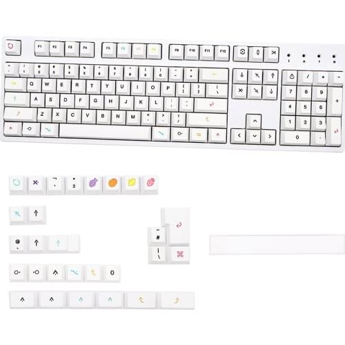 PBT 134 Keys XDA Profile Keycaps Kit for Cherry MX Keyboard, Premium