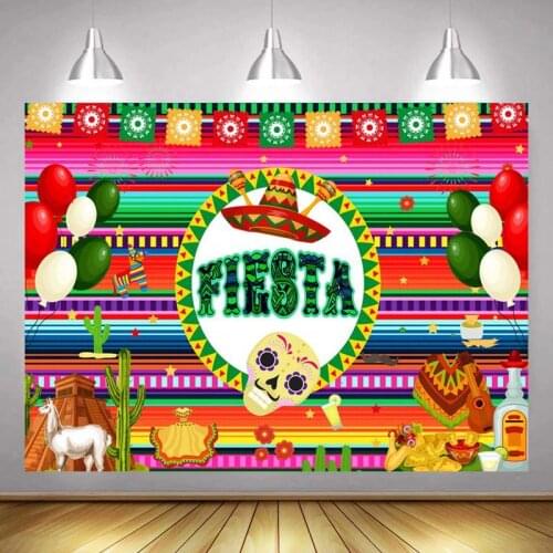 Fiesta Party Backdrop Mexican Fiesta Themed Birthday Party Photography Backdrops Fiesta Decor Photo Booth Background