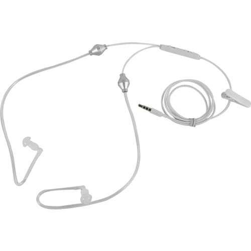 3.5mm Stereo Air Tube Wired Earphone Anti-radiation Binaural Headsets Noise Isolating Earbuds micr for Mobilephone