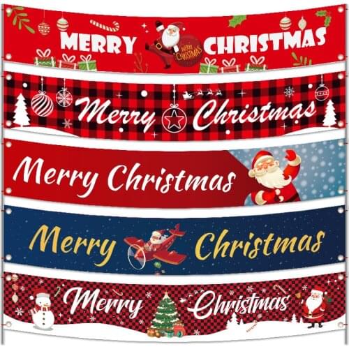 Christmas Ornament Banner Christmas New Old man Alphabet Holiday Party Scene Layout Home Decorations