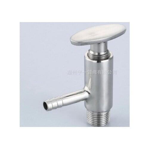 Free shipping Sanitary TriClamp Sampling Valve - 1.5" TC x 12mm Hose Barb