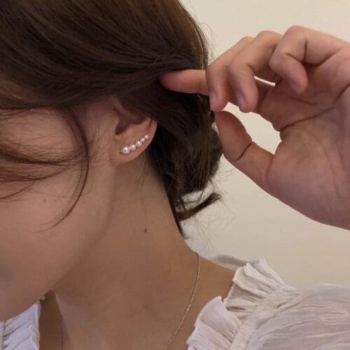 Korean Style Pearl Beads Stud Earrings For Women 2020 New Small Cute Earrings Simple Fashion Jewelry