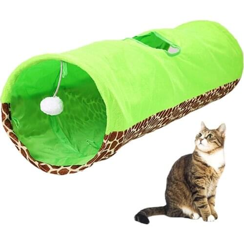 Foldable Practical Cat Tunnel Pet Tube Collapsible Play Toy Indoor Outdoor Kitty Puppy Toys Puzzle Exercising Hiding Training