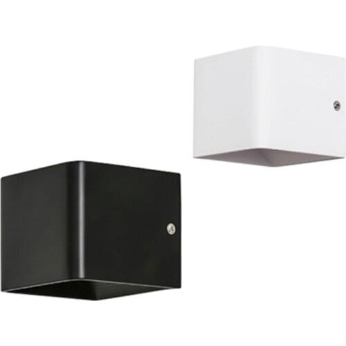 Led aluminum wall lamp design square rail led 10W 6W wall lamp bedside bedroom art wall lamp decoration