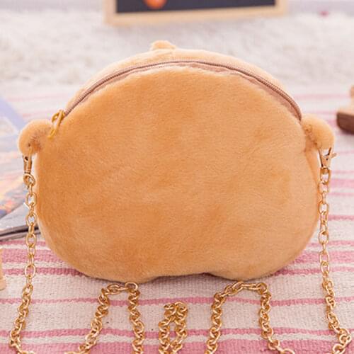 1 Pcs Pet Dog Butt Plush Wallet Purse Crossbody Bag Cute for Coin Money Cards New