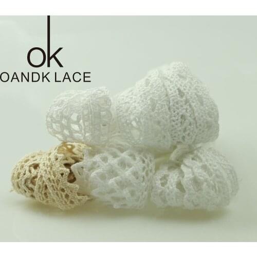 30 YARD Thin Lace Ribbon Macarons Color Cotton Lace Trim Wedding Decoration Scrapbooking Lace Fabric 1 CM DOG TEETH dentelle