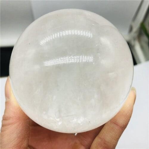 4-10cm natural calcite mineral crystal ball polishing home decoration ball+ wood bracket