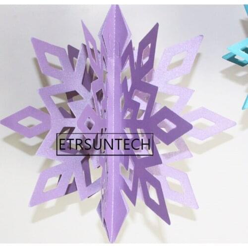 50sets Frozen Party Supplies Silver Snowflake Shape Paper Garland Christmas Wedding Decoration Scene New Year Decor