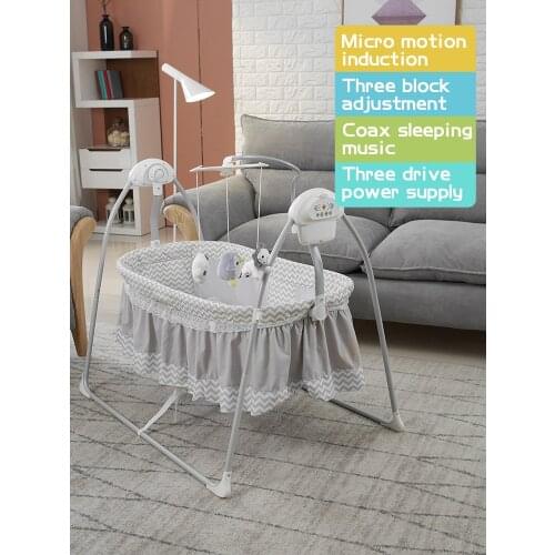Fast ship! Baby newborn rocking bed with music baby electric cradle sleep basket shake 0-36 monthbaby intelligent swing