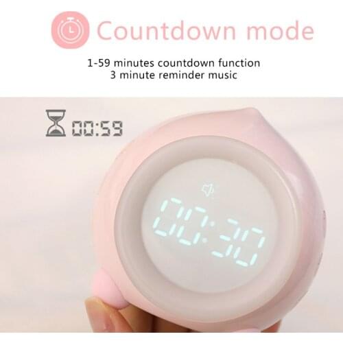 Children Digital Alarm Clock Sunrise Simulator with LED Night Light Lamp for Boys Girls Dropship