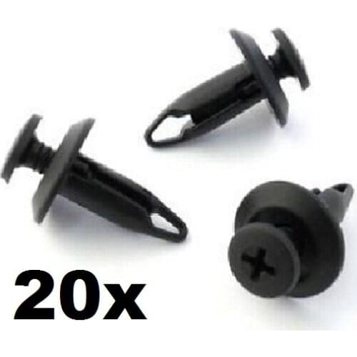 For AutoConsumables Pacco 20 Clip For Honda,Suzuki,Yamaha,Kawasaki In Plastica 6mm