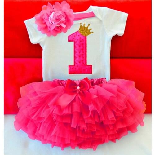 Baby Girls 1St Birthday Princess Tutu Dress Newborn Baby Christening Toddler Clothes Infant Ceremony Party Tulle Fabric Vestido