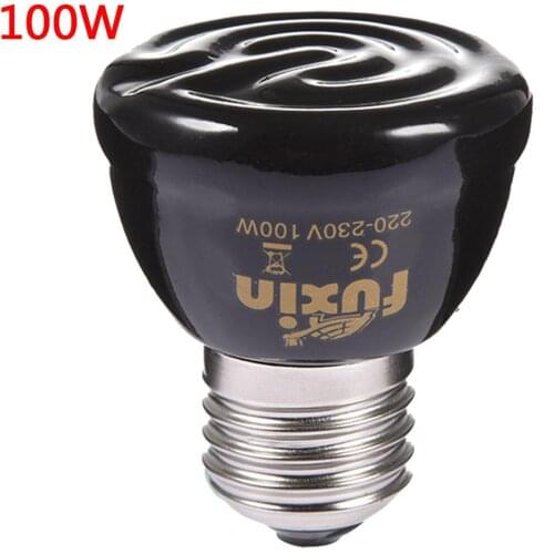 New 50W/75W/100W E27 Far-Infrared Ceramic Pet Heating Lamp Lizard Tortoise Spider Reptiles Box Heater Warmer Heat Bulb Brooder