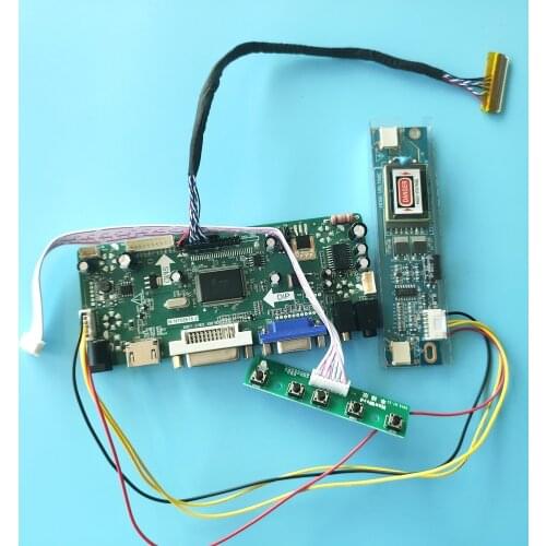 Kit for M185XW01 VB/M185XW01 V0 Controller Board 1366X768 panel moitor HDMI+DVI+VGA LCD Audio driver DIY 30pin 2 lamps 18.5"
