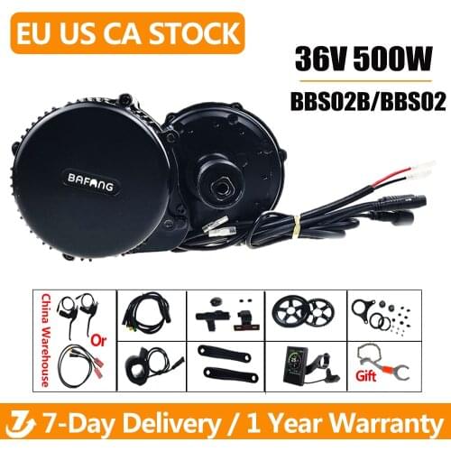 BA FANG BBS02B BBS02 36V 500W Mid Drive Motor Kit 8fun Brushless Ebike Motor Electric Bike Motor For Bicycle