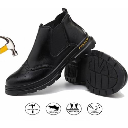 Mens Safety Shoes Men Sneakers Lightweight Safety Boots Steel Toe Anti-Smashing Work Shoes Waterproof Indestructible Shoes