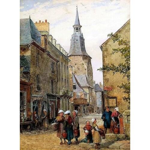 Hot Embroidery Street Scene in Northern France Cross Stitch Kits on Sale with 100% Cotton Floss & Free Shipping for Home Decor