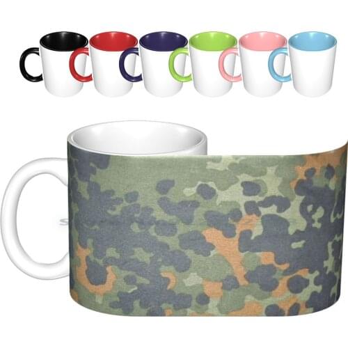 German Flecktarn Camo! German Flecktarn Camouflage Pattern! Ceramic Mugs Coffee Cups Milk Tea Mug Camouflage Camo Flecktarn