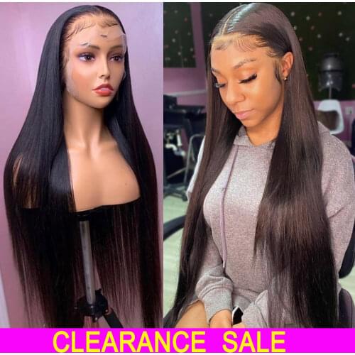 Raw Indian Straight Lace Front Human Hair Wigs For Women Pre Plucked 13x4 Straight HD Lace Frontal Wig 4x4 5x5 Lace Closure Wigs