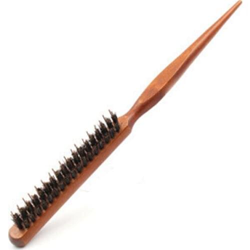 Professional Salon Teasing Back Hair Brushes Wood Slim Line Comb Hairbrush Extension Hairdressing Styling Tools DIY Kit