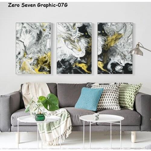 Modern Abstract Yellow And White Black Mixed Canvas Art Painting Poster Picture Wall Living Room Bedroom Home Decoration Mural